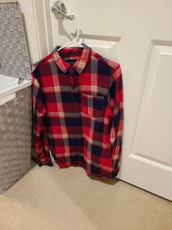 Red Long Sleeve Flannel (Men's, Brand: Modern Amusement- Pacsun)