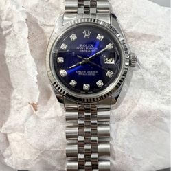 Authentic Original Rolex Datejust 36mm - Blue Dial with Diamonds 💎 - Mint Condition 
