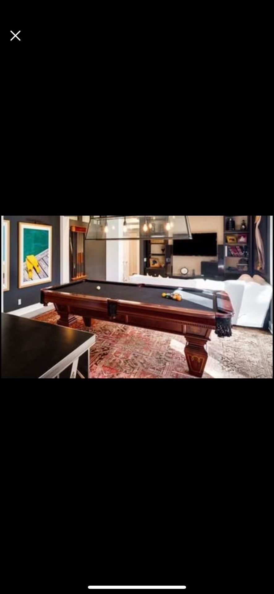 Exquisite Mahogany Pool Table