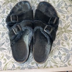 Birkenstocks Size 44 Shearling Midnight Blue $140 New On Amazon