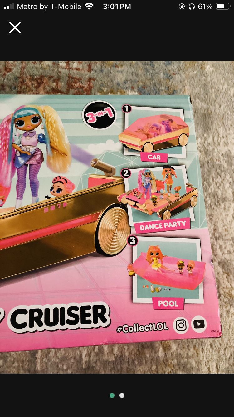 Lol Surprise 3 In 1 Party Cruiser Car 