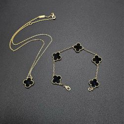 Van Clef Necklace and Bracelet 