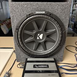 Kicker subwoofer and amp