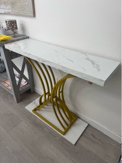 Gold & Marble Console Table