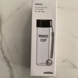Miniso Glass Water Bottle 250 ML