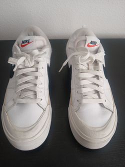 Nike White Low-Top Leather Sneakers