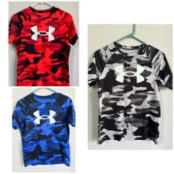 Under Armour Boys Youth Large Camo tech performance tees