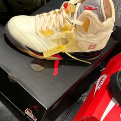 Off-White x Air Jordan 5  'Sail' size 10