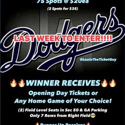 Dodger Opening Day Raffle