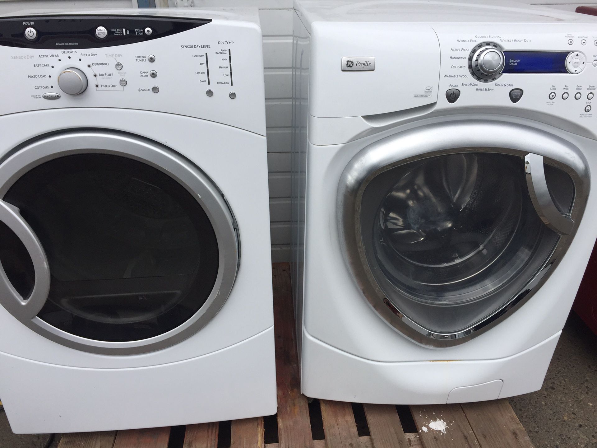 Extra large capacity front load and stackable washer and dryer set DELIVERY