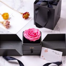 Forever Rose Gift Box | Rose Last A Year | Preserved Eternal Rose | Premium Infinity Rose | Handmade Long Lasting Rose | Immortal Rose in Gift 