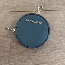 Michael Kors Blue Leather Coin Purse 