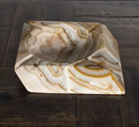 Large Geometric Marble Onyx Crystal Ash Trinket Tray - Catchall Dish