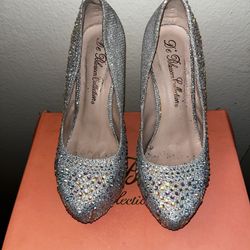 Silver High Heels 