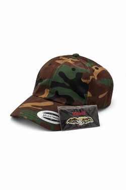 Classic woodland camo hat with Deatwish Pin