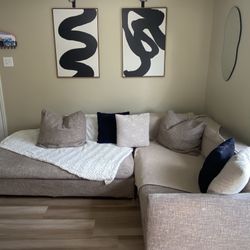 Comfy Beige Sectional Couch – $150 OBO