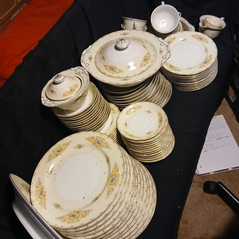 1930s noritake alvin rare 84 piece china set