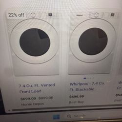 whirlpool washer n dryer 