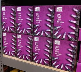 Home Accents Holiday 100 Purple LED Mini Lights  each box