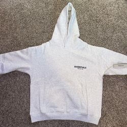 White Essentials Hoodie Sizes Medium and Large