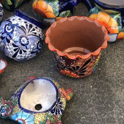 Maceta De Talavera Estilo Terracota