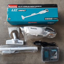 New Makita Compact Cordless Handheld Vaccuum 18V Kit 2.0.