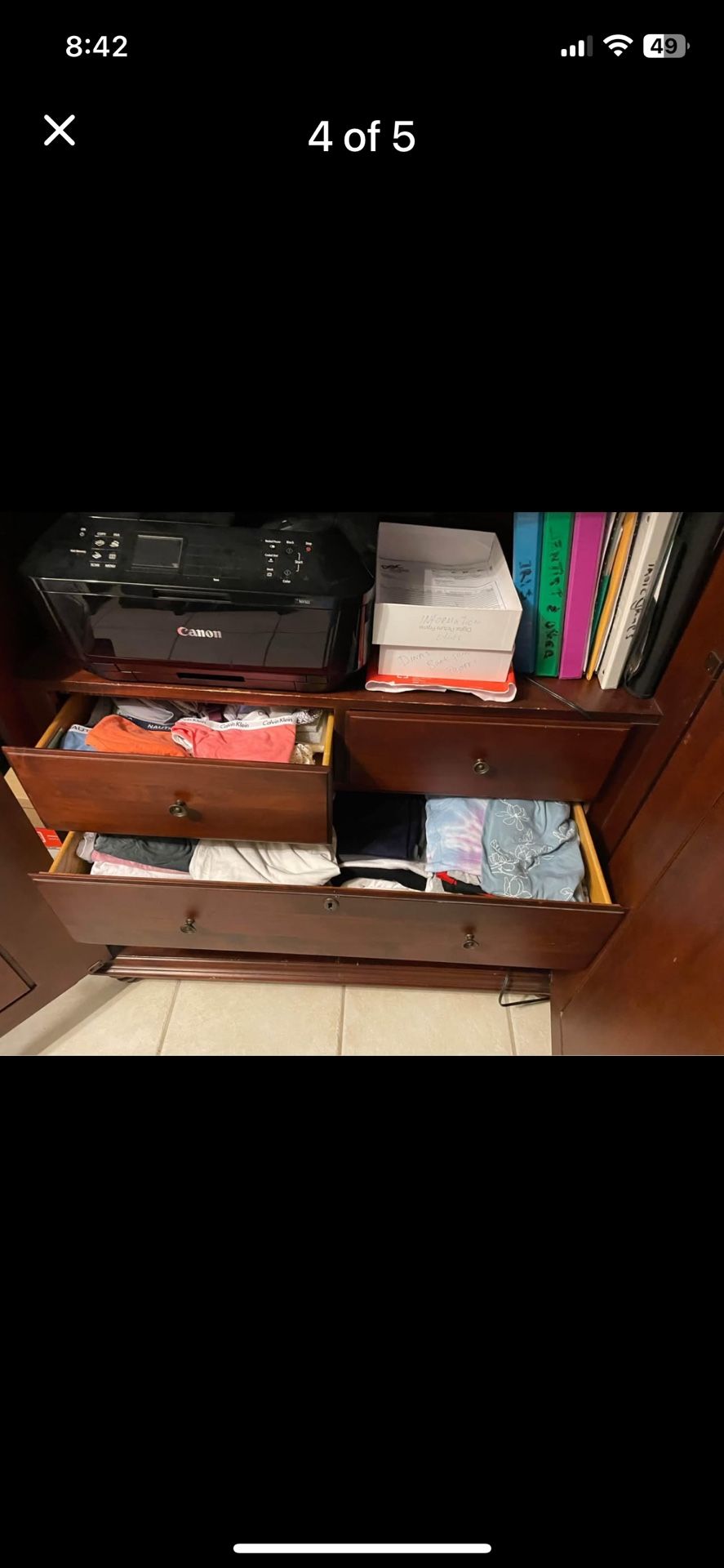 Armoire Very Solid And Heavy.. Cherry Wood From Canada!