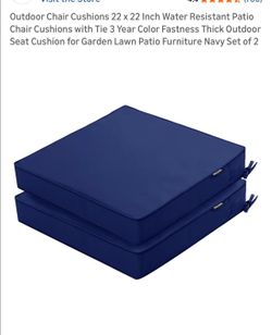 New 2 piece chair cushion 22x22