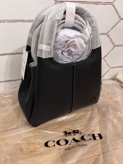 Coach Lana 23 Black Pebbled Leather Handbag