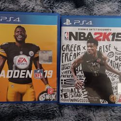 PS4 Lot:  NBA 2K19 And Madden 19