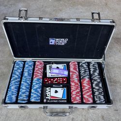 Vintage World Poker Tour Professional 300 Chip Set and  Aluminium Case WPT
