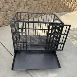 Steel Dog Crate Indoor Escape Proof Double Door 