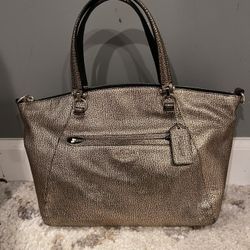 Metallic Gold Coach Purse 