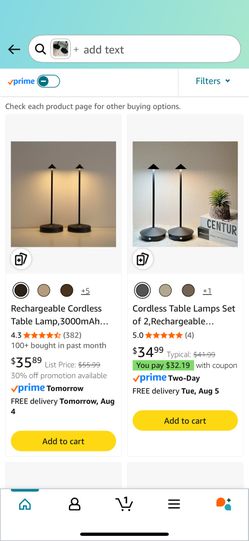 Cordless & Portable Table Lamps