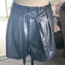 NWOT Primary High Waist Faux Leather Shorts 