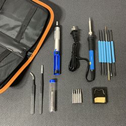 60W 110V Electric Soldering Iron Kit with Adjustable Temperature Welding Iron