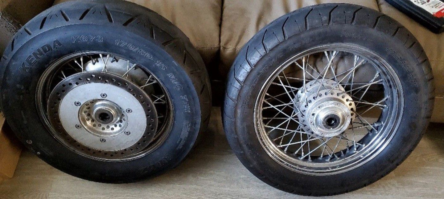 Motorcycle Tires And Rims, Honda Vtx, Motocicleta