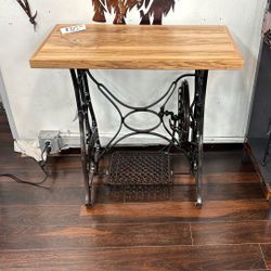 Table With Sewing Machine Pedestal 