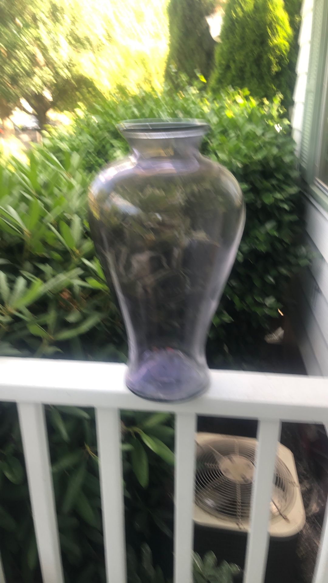 Smoky, purple, large vase, vintage