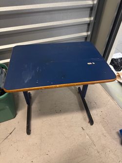 Blue Worn Desk