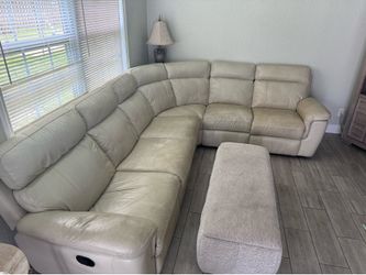 Couch, Leather sectional, ottoman not included