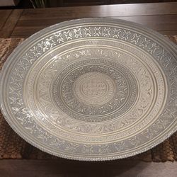 Stunning Large Antique Moroccan Charger Bowl 20”