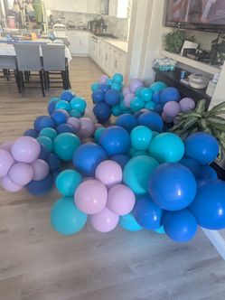 Balloons from balloon arch