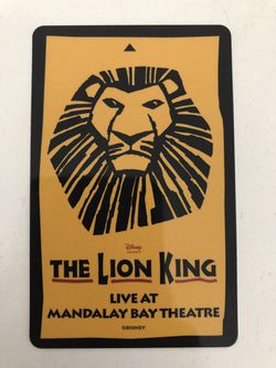 THE LION KING LIVE AT MANDALAY BAY THEATRE LAS VEGAS HOTEL KEY CARD COLLECTIBLE