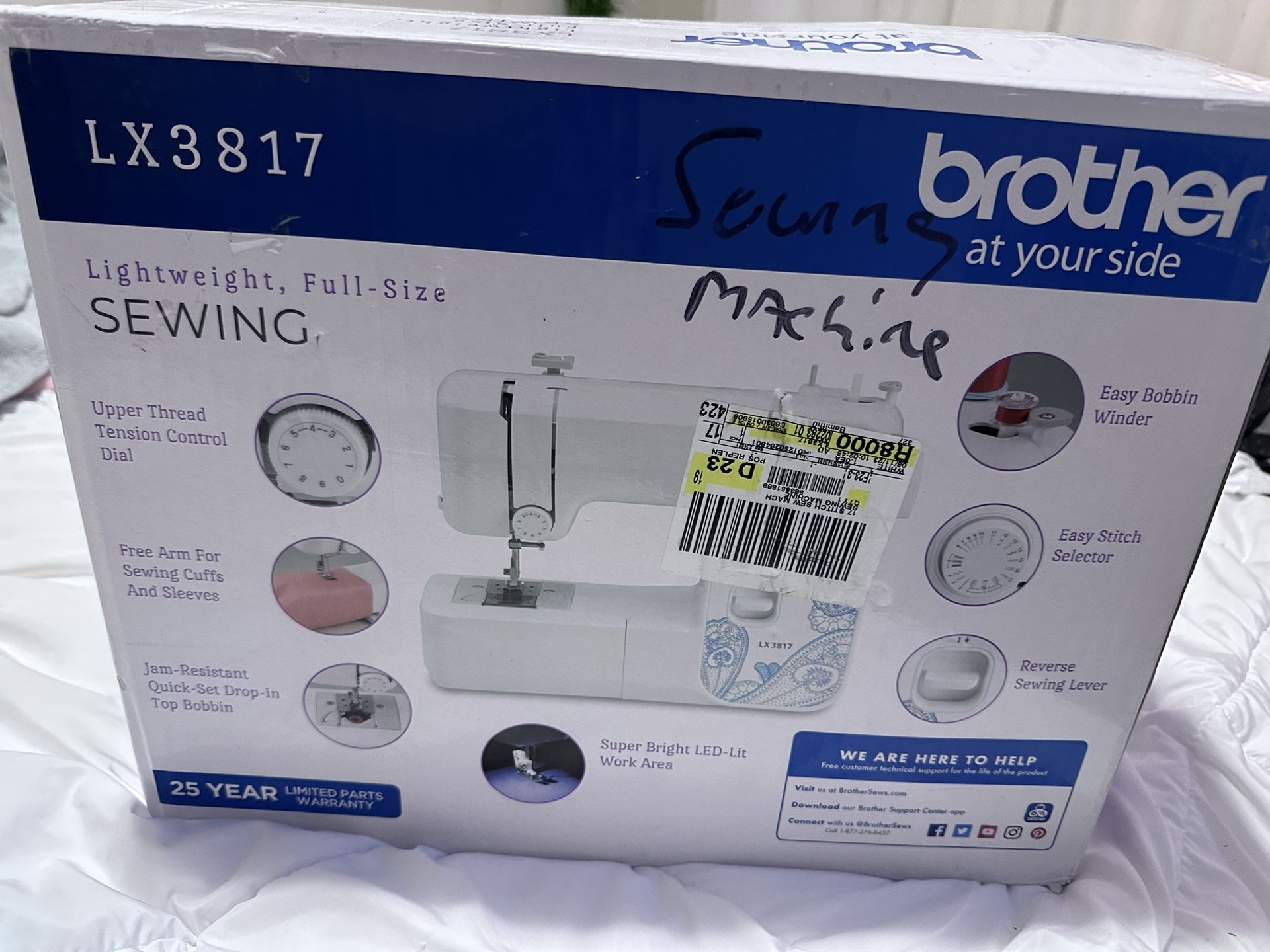 Brother LX3817 17 Stitch Lightweight Full-Size Sewing Machine