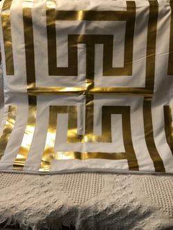 Designer Pillows, MCM with gold accents