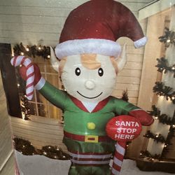 8 Feet Elf Airblown/Inflate With Lights