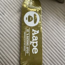 BAPE by A BATHING APE Skate Deck Skateboard Bape Camo Chrome Gold Rare Limited