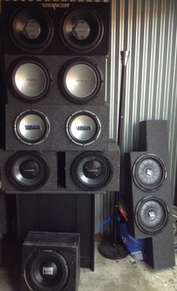 Subwoofers 10s, 12s, 15s.