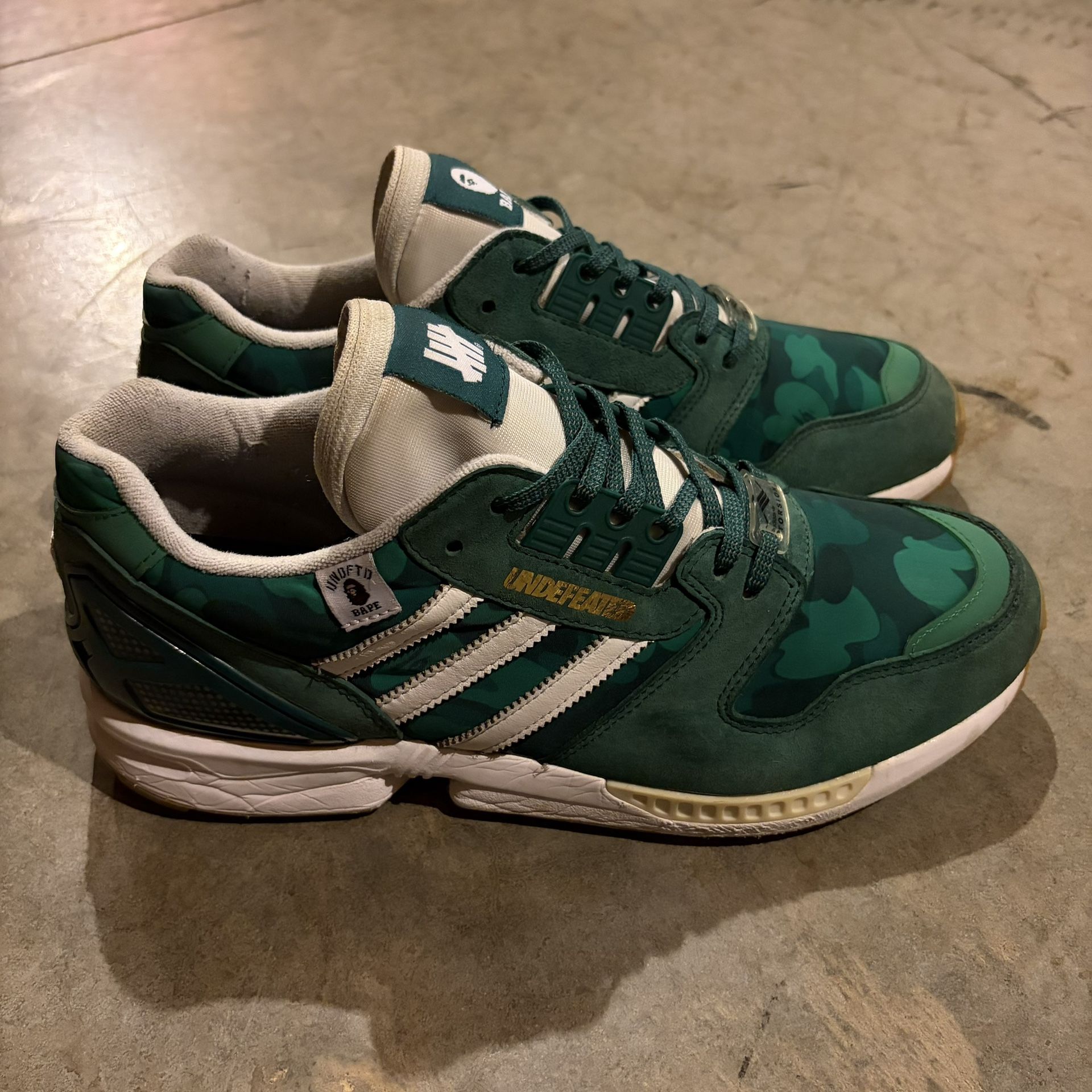 Adidas Bape X Undefeated X ZX 8000 ‘A-ZX Series - “green Camo”